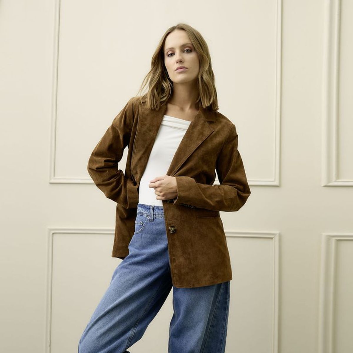 BASEMENT - Blazer De Cuero Mujer Basement