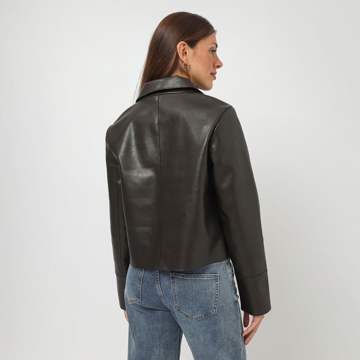 BASEMENT - Casaca Efecto Cuero Mujer Basement