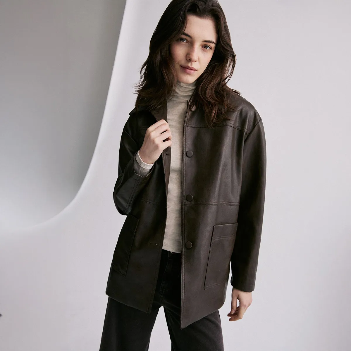 APOLOGY - Casaca Efecto Cuero Mujer Apology