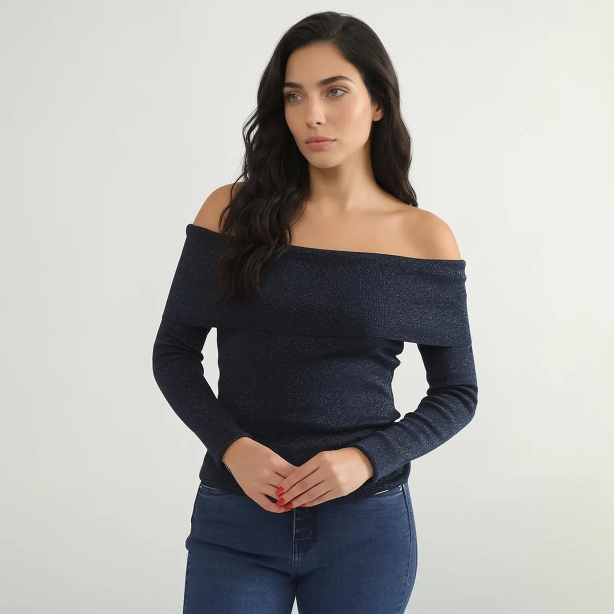 MOSSIMO - Polo Manga Larga Mujer Mossimo