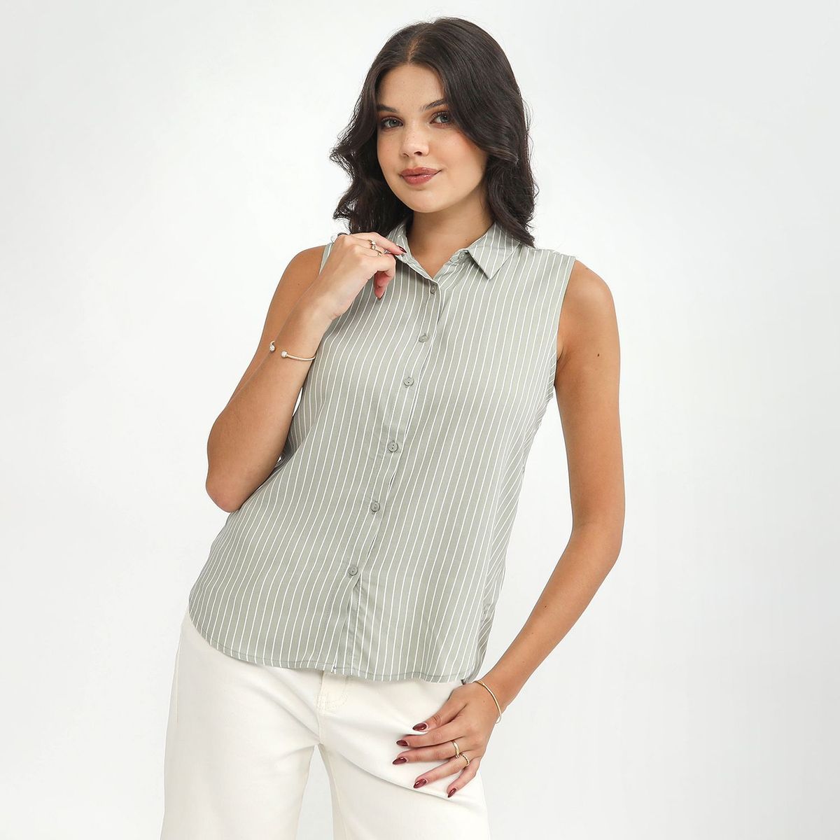 SYBILLA - Blusa Sin Mangas Mujer Sybilla