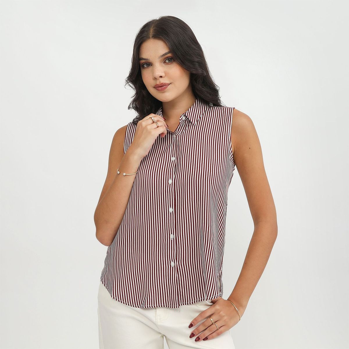 SYBILLA - Blusa Sin Mangas Mujer Sybilla