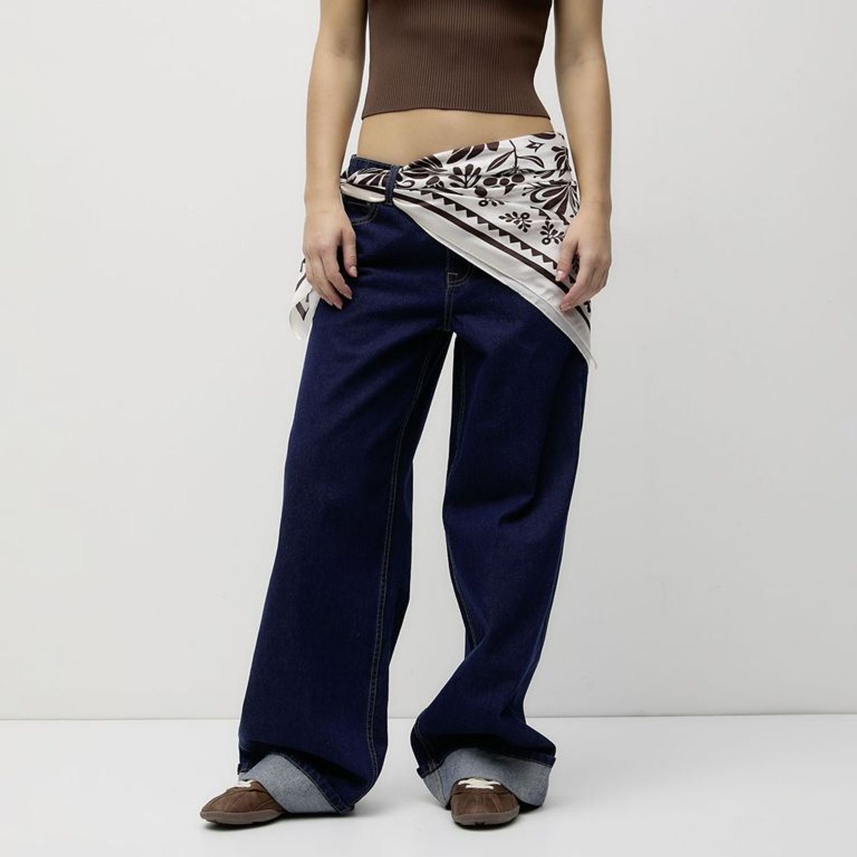 SYBILLA - Pantalón Baggy Tiro Bajo Mujer Sybilla