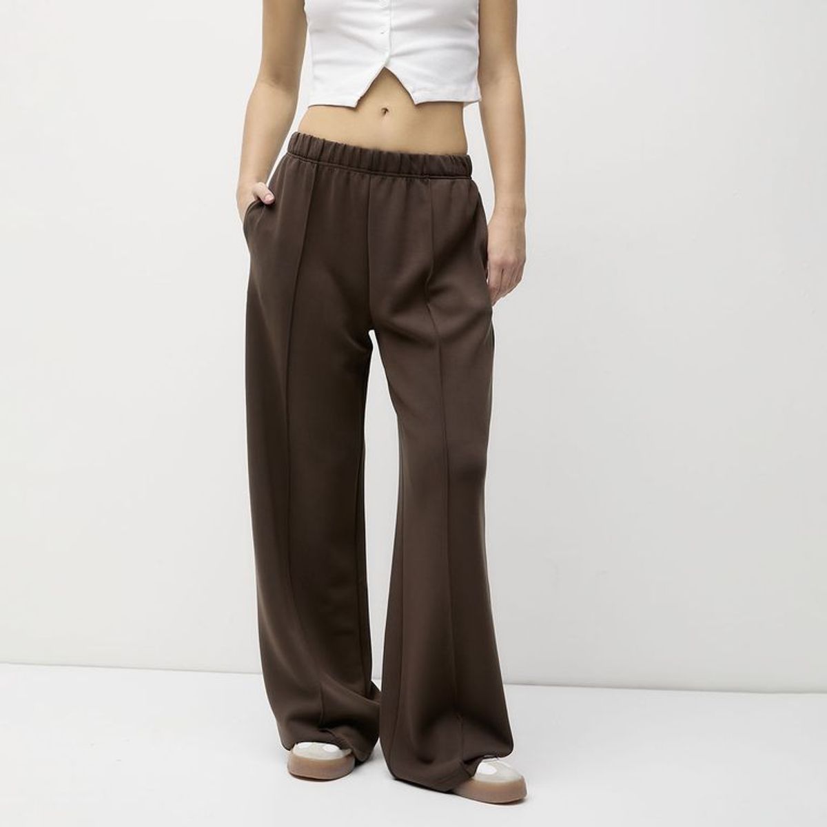 SYBILLA - Pantalón Wide Leg Tiro Medio Mujer Sybilla