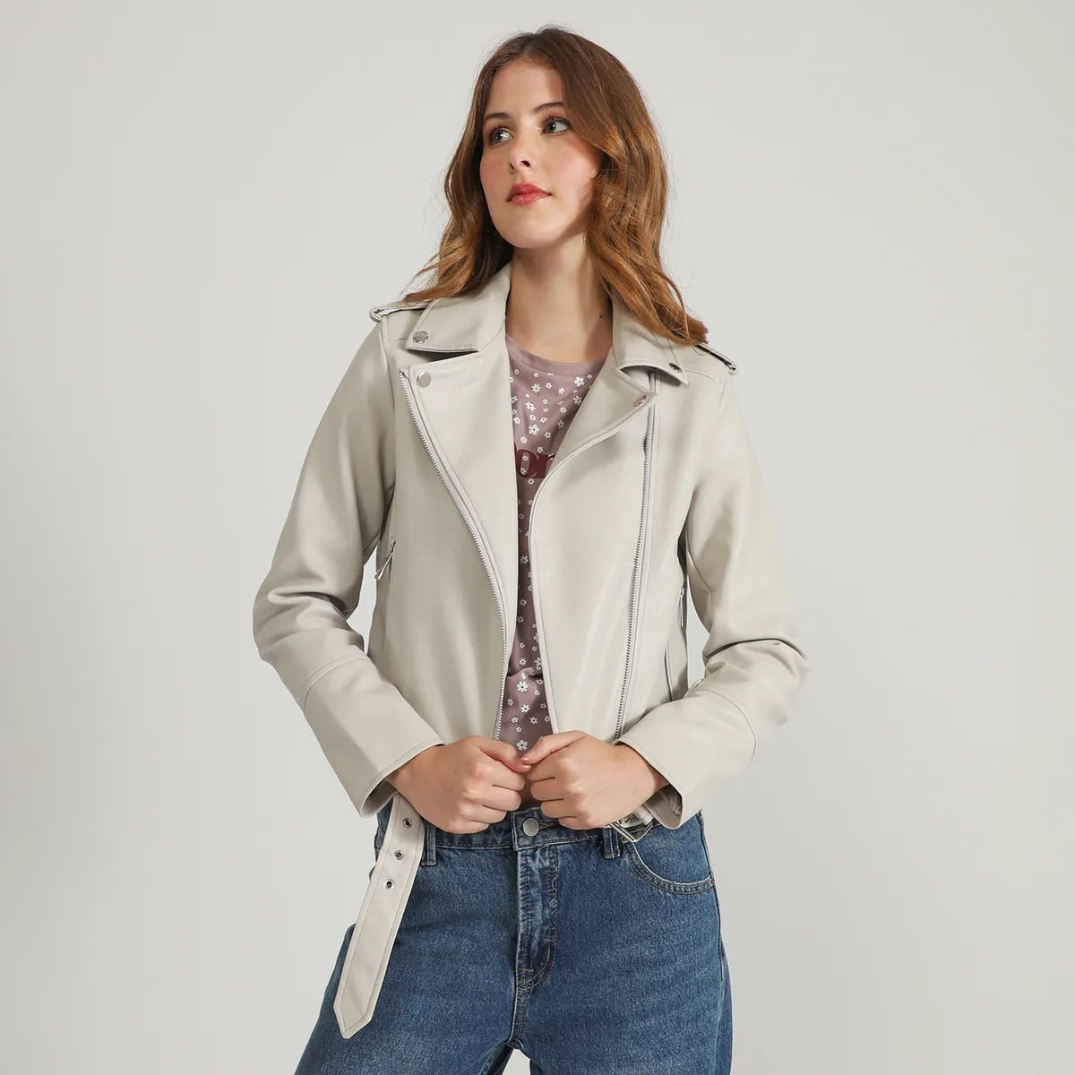 SYBILLA - Casaca Efecto Cuero Mujer Sybilla