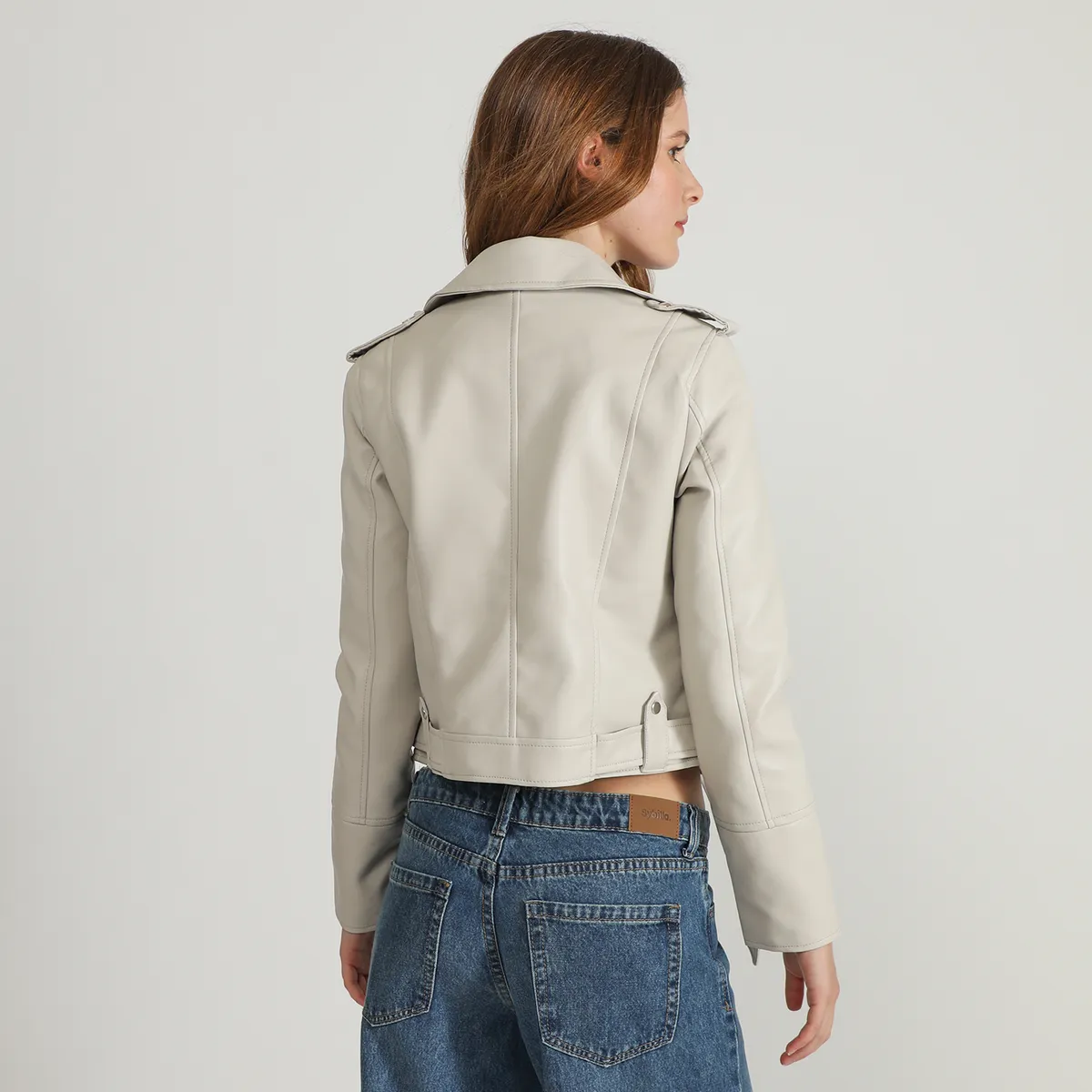SYBILLA - Casaca Efecto Cuero Mujer Sybilla