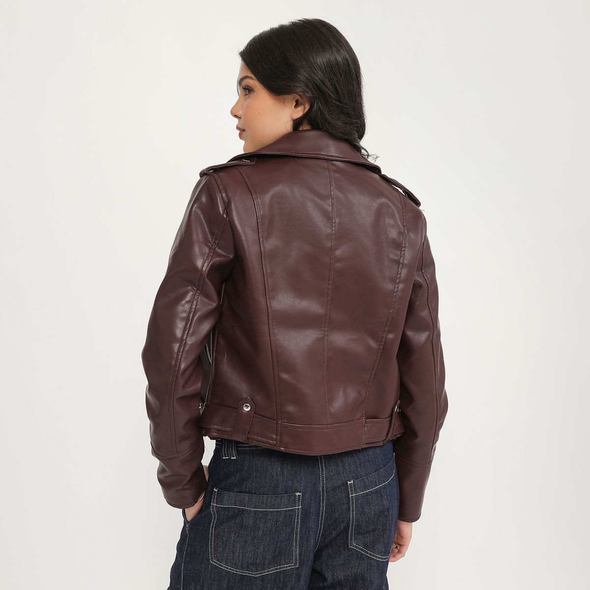 SYBILLA - Casaca Efecto Cuero Mujer Sybilla