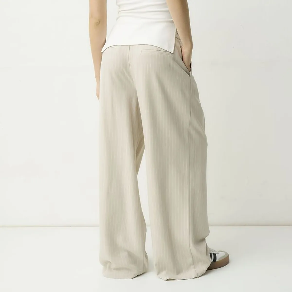 SYBILLA - Pantalón Wide Leg Tiro Medio Mujer Sybilla