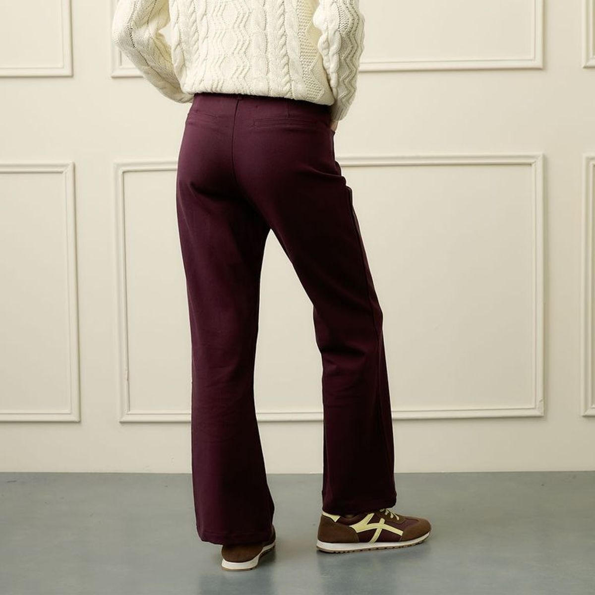 BASEMENT - Pantalón Flare Tiro Alto Mujer Basement