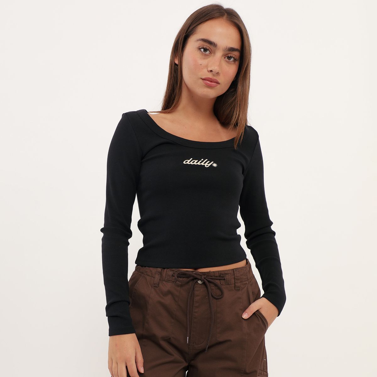 DENIMLAB - Polo Manga Larga Mujer Denimlab