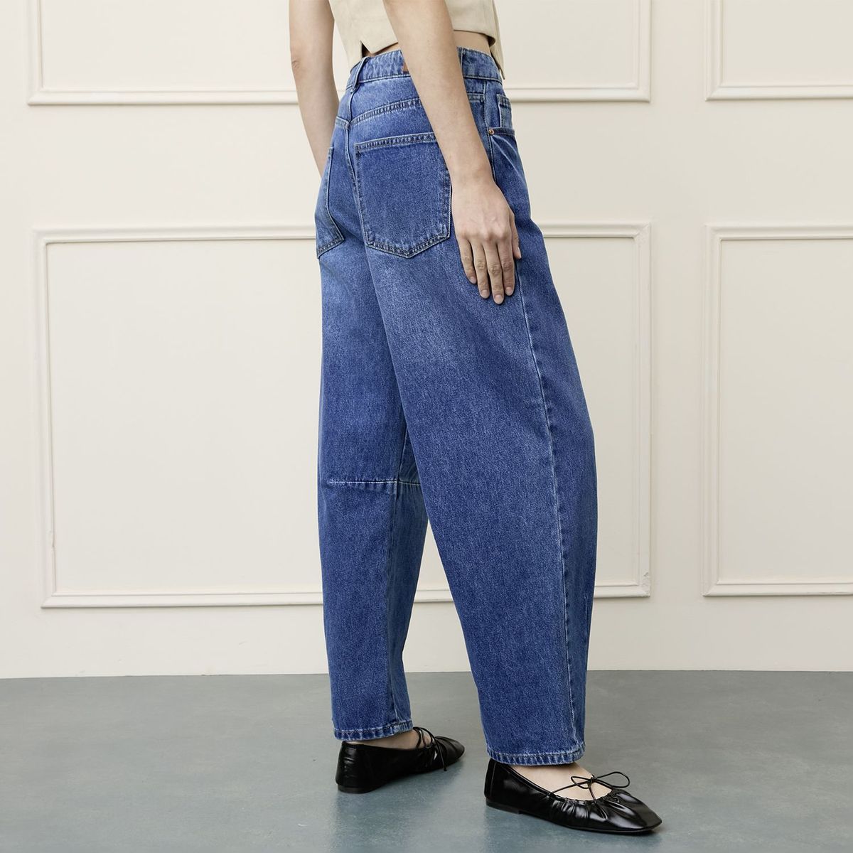 BASEMENT - Jean Baggy Tiro Alto Mujer Basement