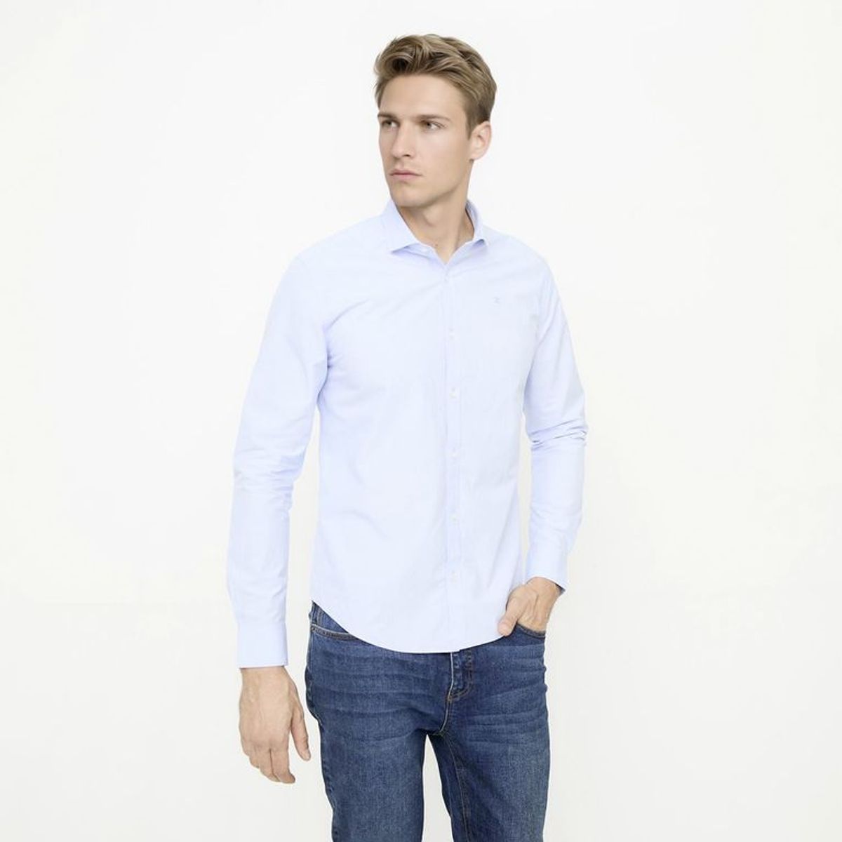 WOLF&HANK - Camisa Slim Fit Manga Larga Hombre Wolf&Han