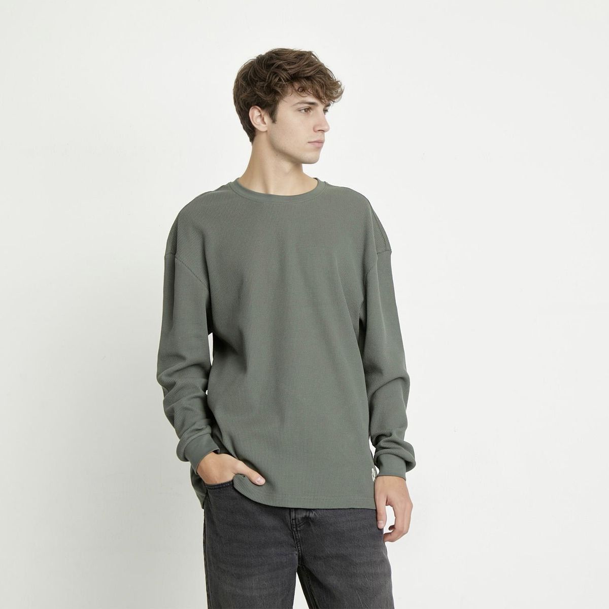 BEARCLIFF - Polo 100% Algodón Manga Larga Hombre Bearcliff