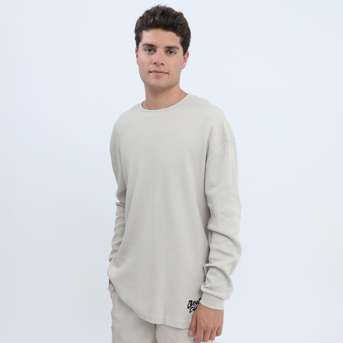 BEARCLIFF - Polo 100% Algodón Manga Larga Hombre Bearcliff