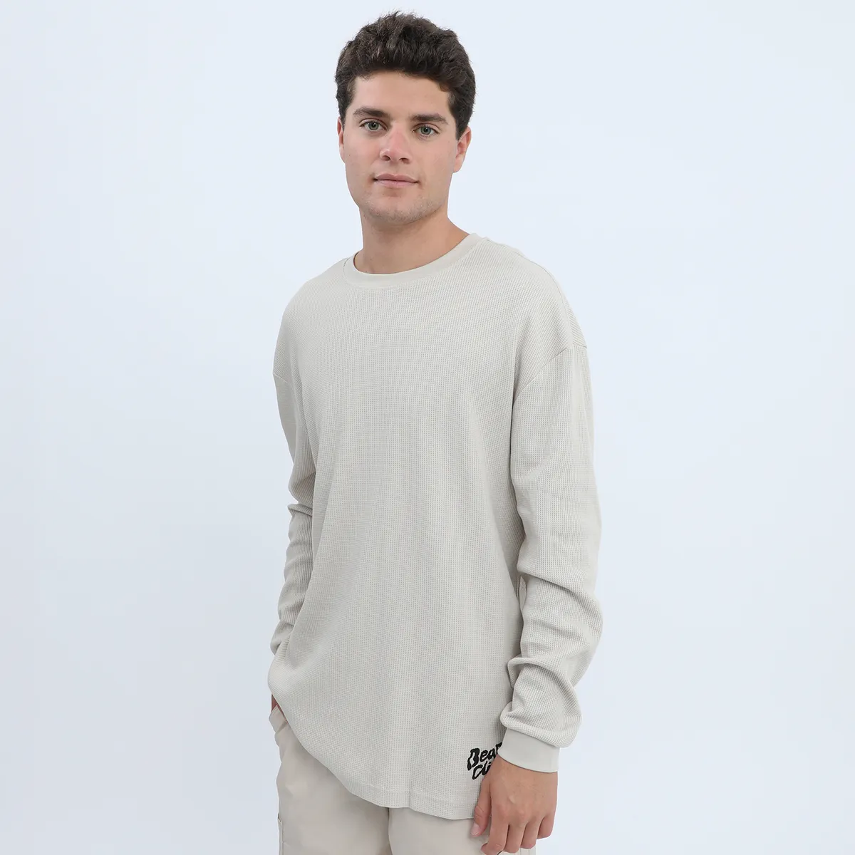 BEARCLIFF - Polo 100% Algodón Manga Larga Hombre Bearcliff
