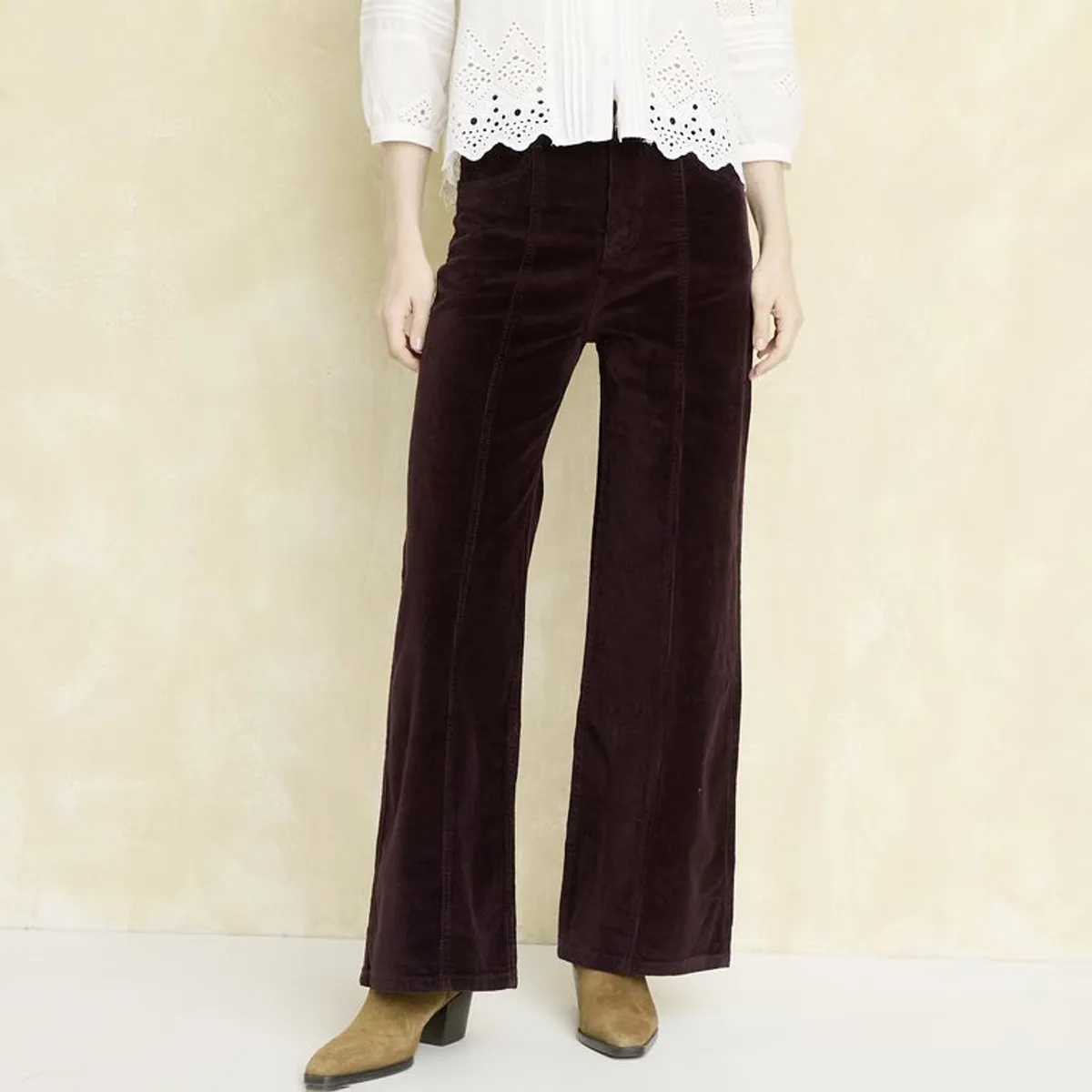 UNIVERSITY CLUB - Pantalón Straight Tiro Alto Mujer University Club