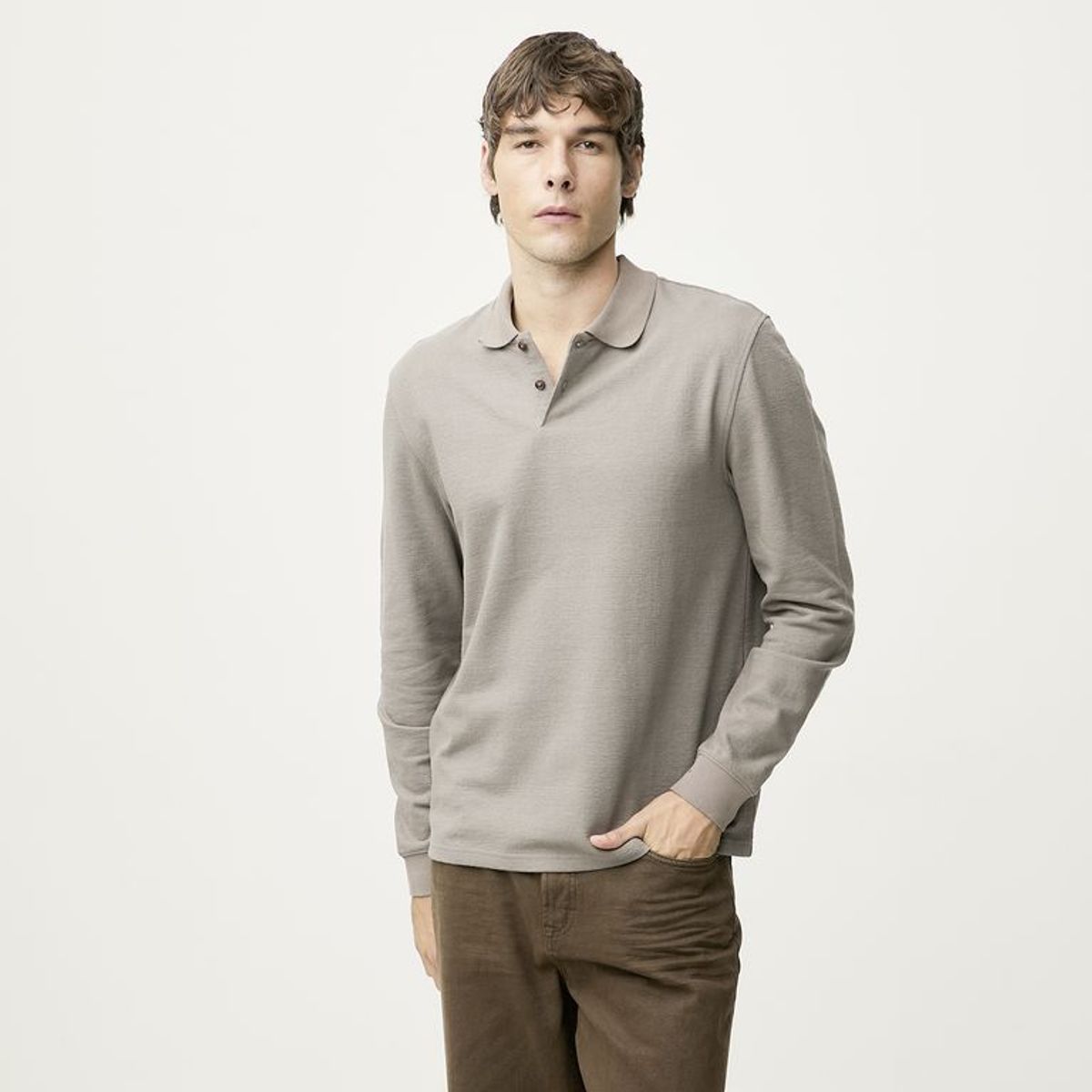 BASEMENT - Polo Algodón Manga Larga Hombre Basement