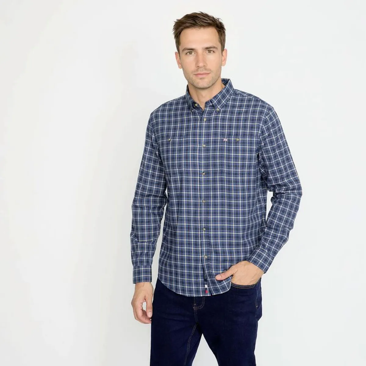 UNIVERSITY CLUB - Camisa 100%Algodón Manga Larga Hombre University Club