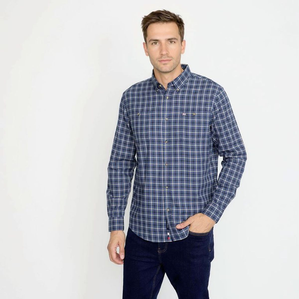 UNIVERSITY CLUB - Camisa 100%Algodón Manga Larga Hombre University Club
