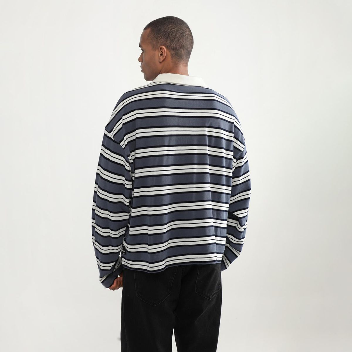 DENIMLAB - Polo 100%Algodón oversized fit Manga Larga Hombre Denimlab