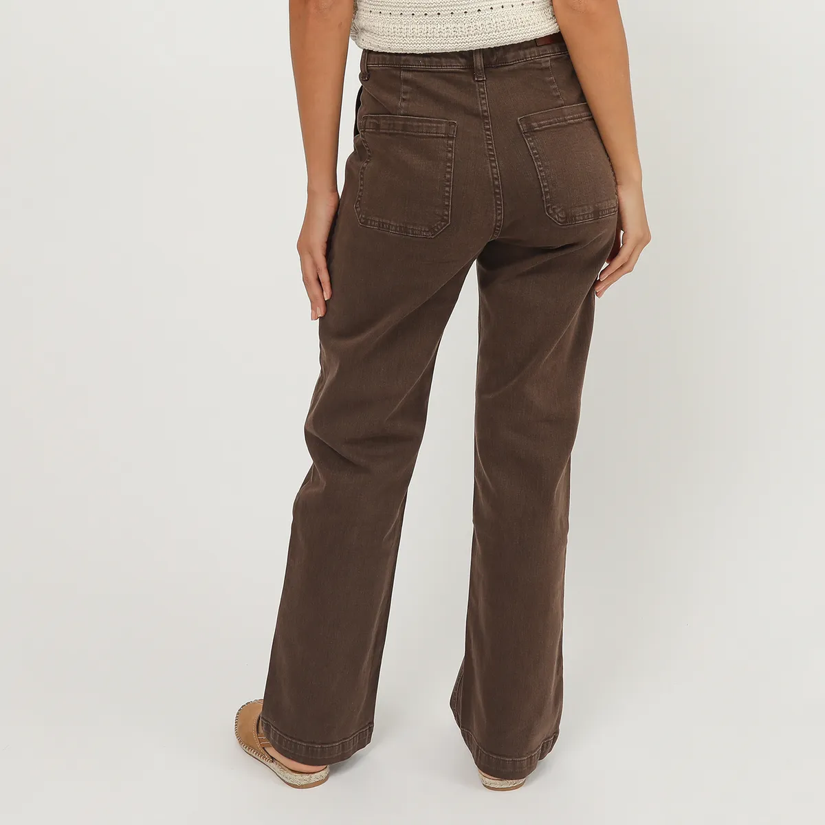 ELLE - Jean Straight Tiro Alto Mujer Elle