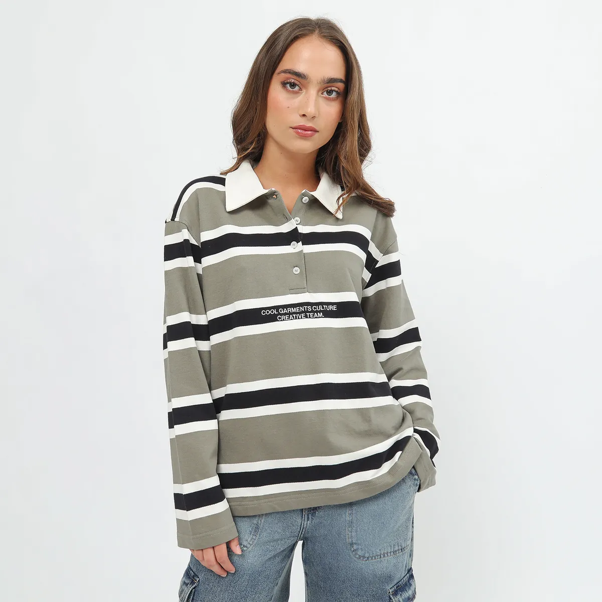 DENIMLAB - Polo Manga Larga Mujer Denimlab