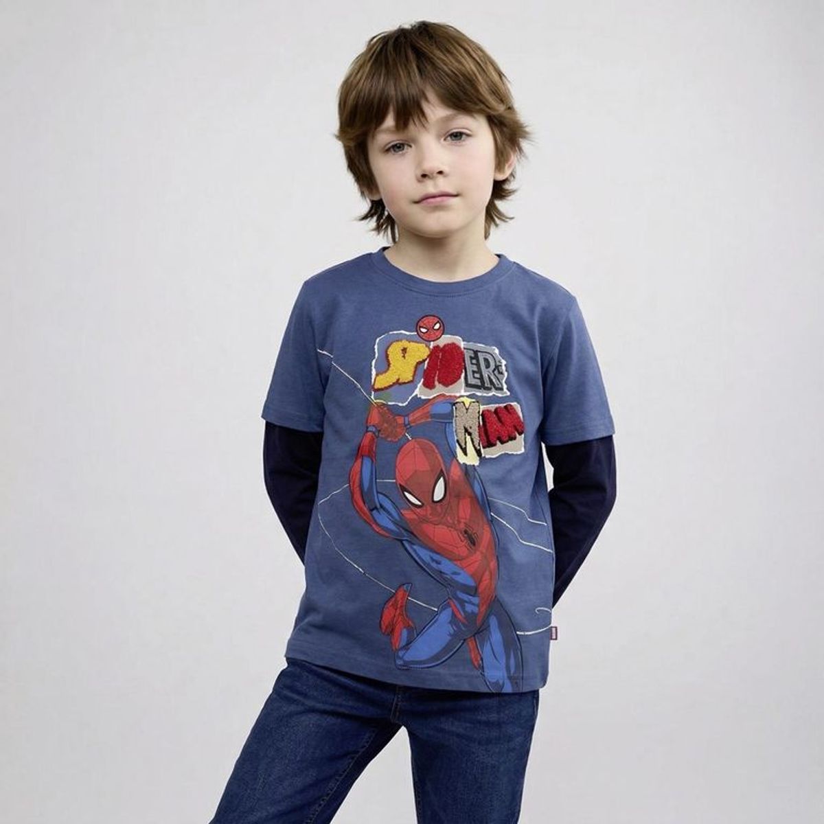 SPIDERMAN - Polo Niño Manga Larga Algodón Spider-man