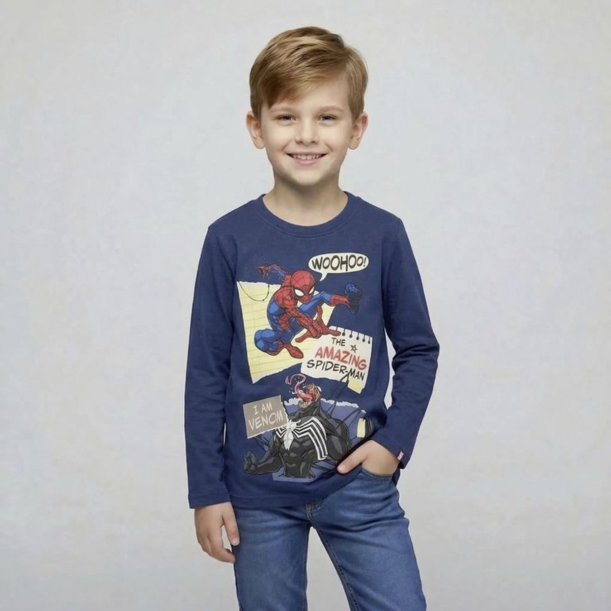 SPIDERMAN - Polo Niño Algodón Spider-man