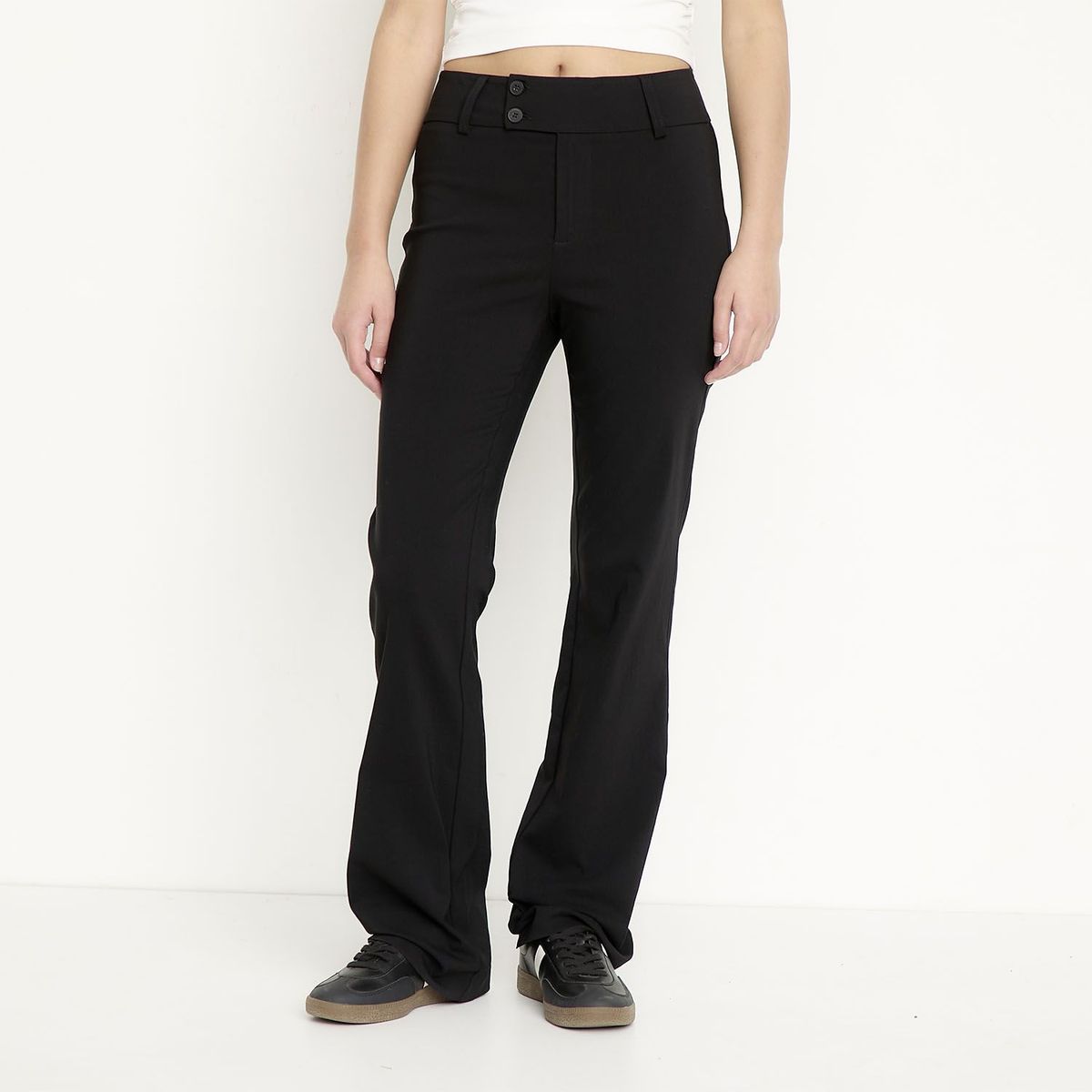 SYBILLA - Pantalón Flare Tiro Alto Mujer Sybilla
