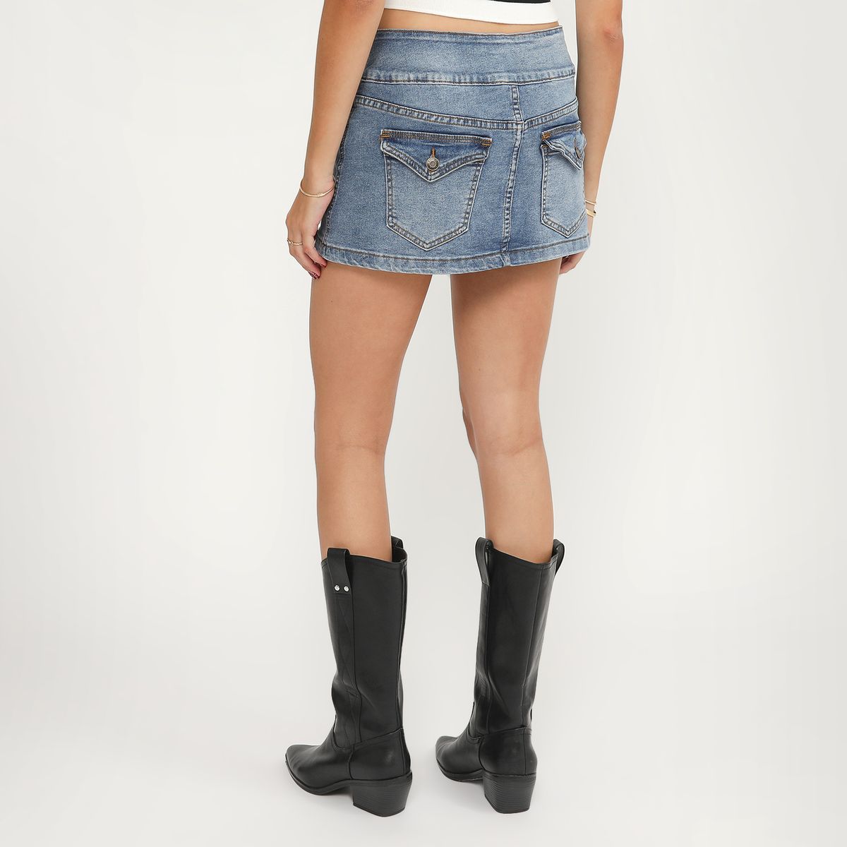 SYBILLA - Falda Corta Denim Mujer Sybilla
