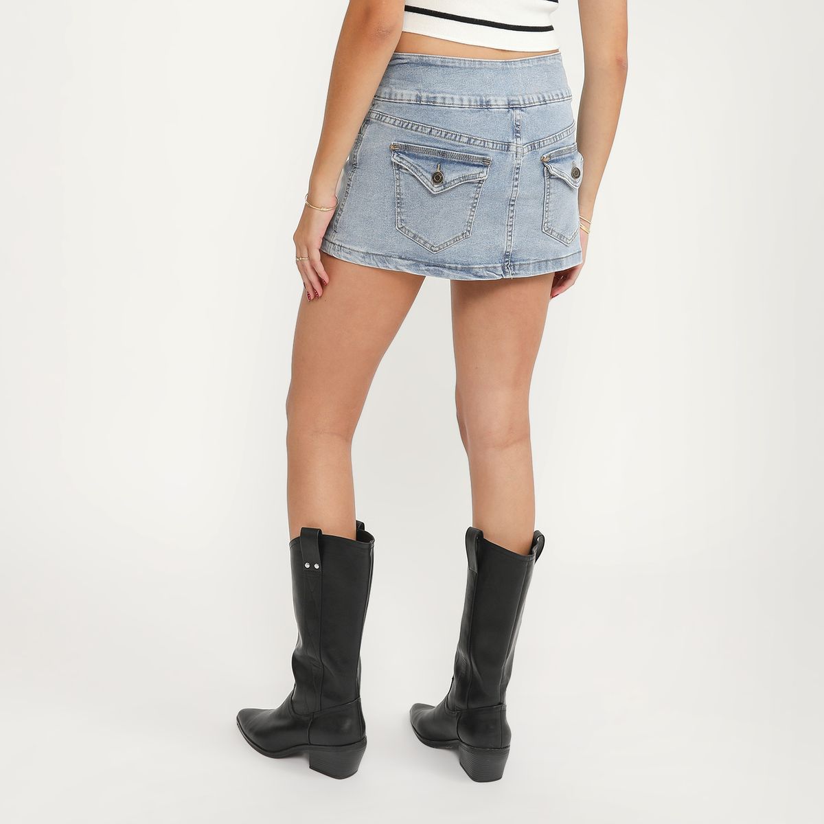 SYBILLA - Falda Corta Denim Mujer Sybilla