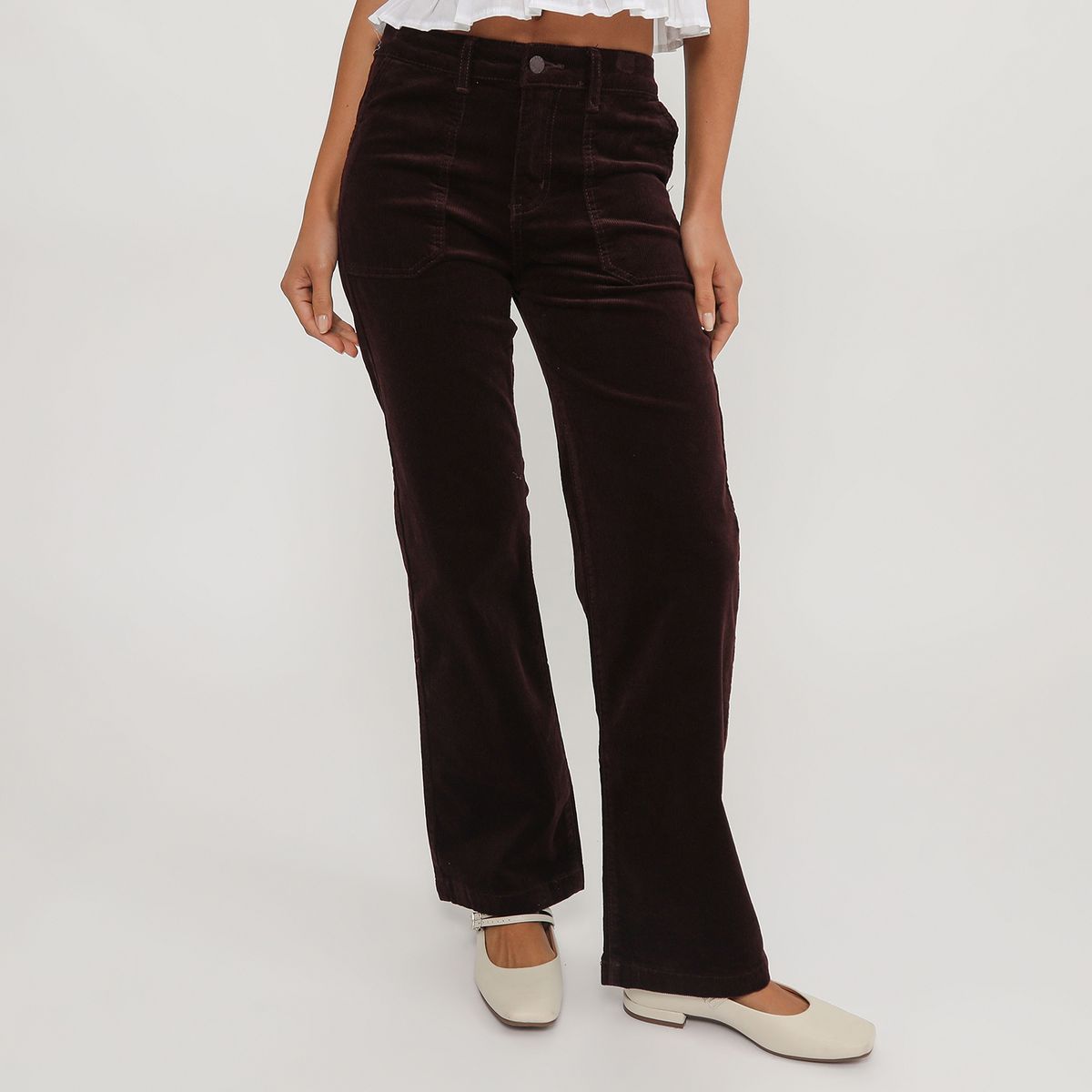 ELLE - Pantalón Fluido Mujer Elle