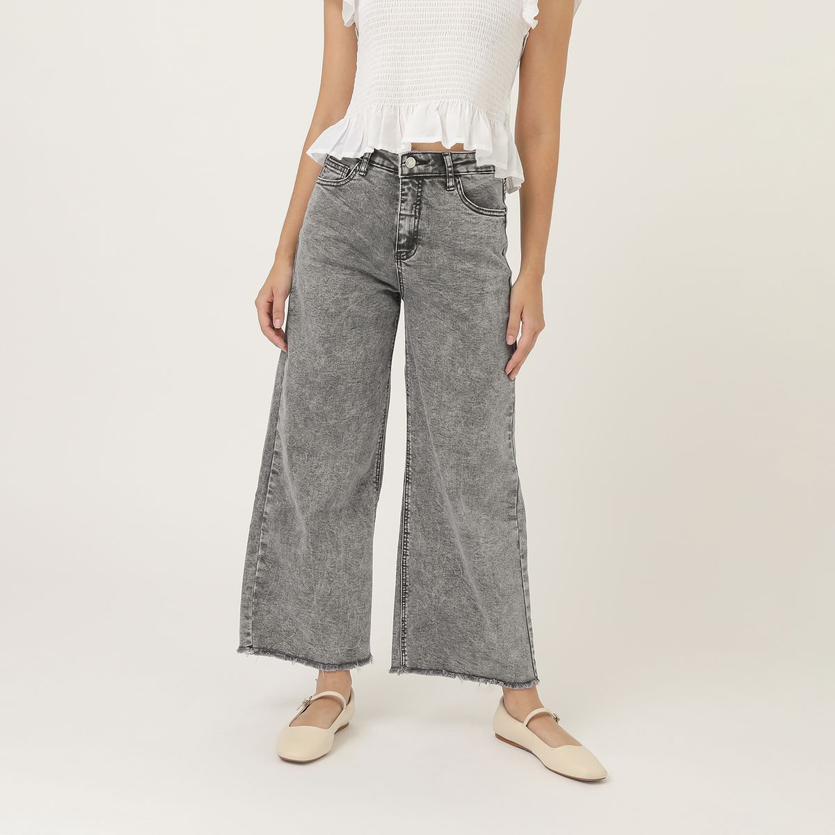 SYBILLA - Jean Wide Leg Tiro Alto Mujer Sybilla