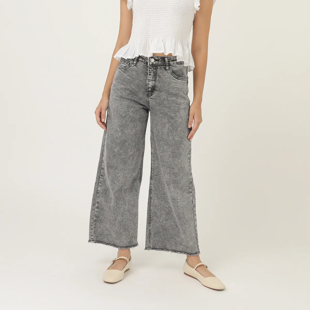 SYBILLA - Jean Wide Leg Tiro Alto Mujer Sybilla