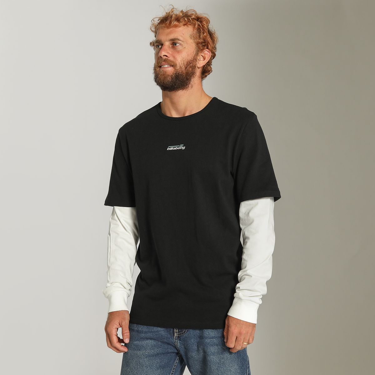 BILLABONG - Polo 100% Algodón Manga Larga Hombre Billabong