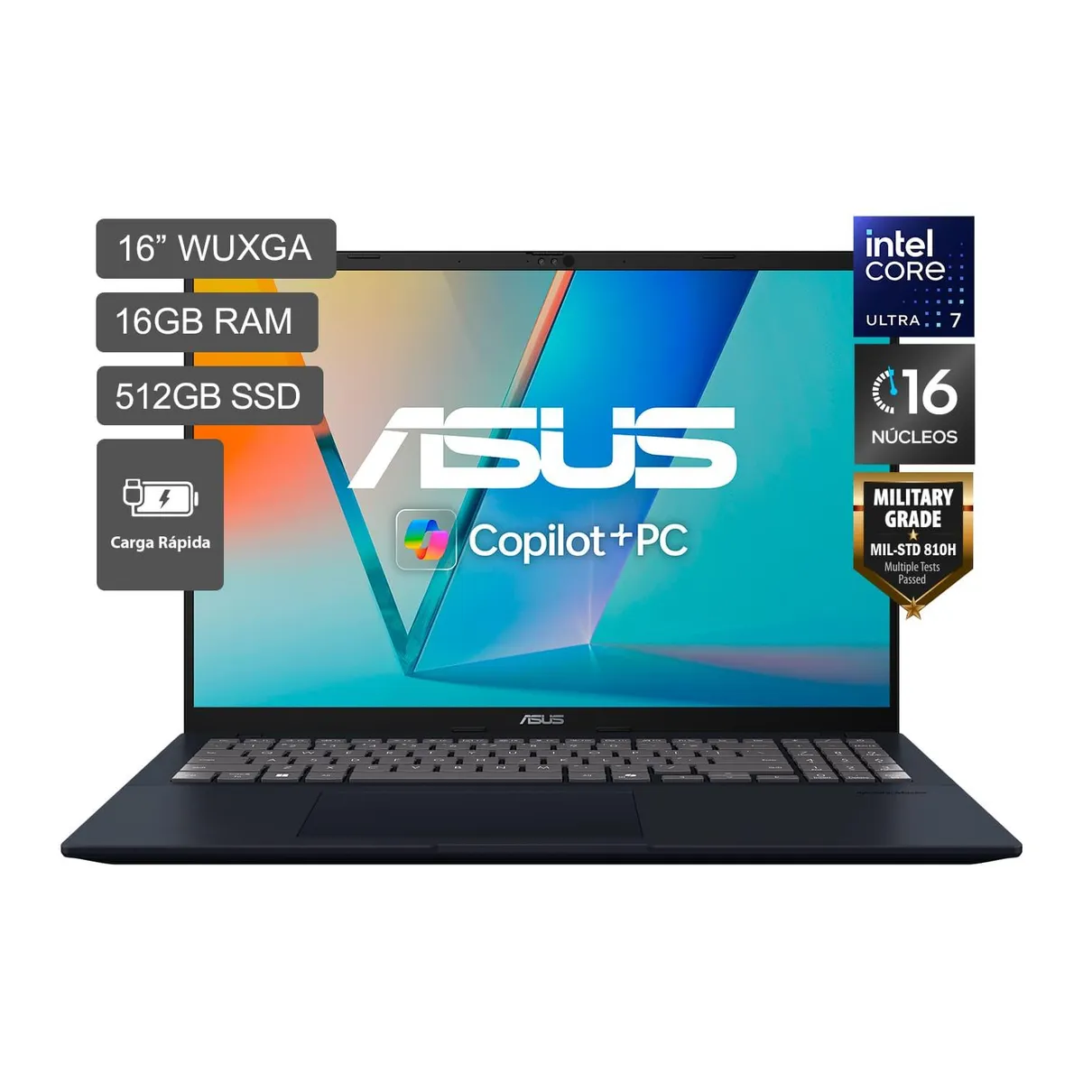 ASUS - Laptop Asus Vivobook 16 Intel Core Ultra 7 255h 16gb 512ssd 16" Wuxga