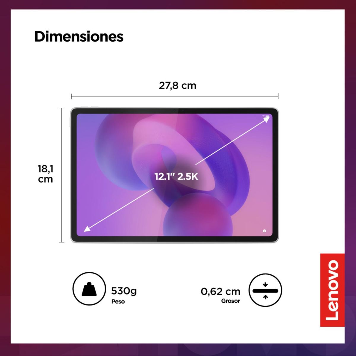 LENOVO - Tablet Lenovo Idea Tab Plus MediaTek Dimensity 6400  8GB RAM 256GB 12.1" 2.5K 90Hz touch
