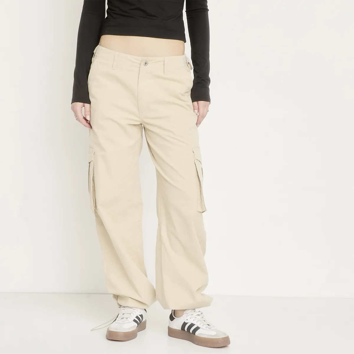 SYBILLA - Pantalón Cargo Tiro Medio Mujer Sybilla