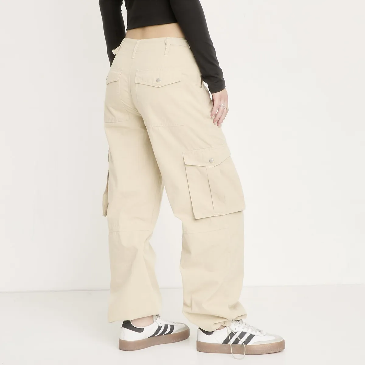 SYBILLA - Pantalón Cargo Tiro Medio Mujer Sybilla