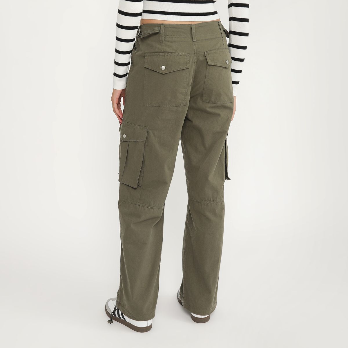 SYBILLA - Pantalón Cargo Tiro Medio Mujer Sybilla