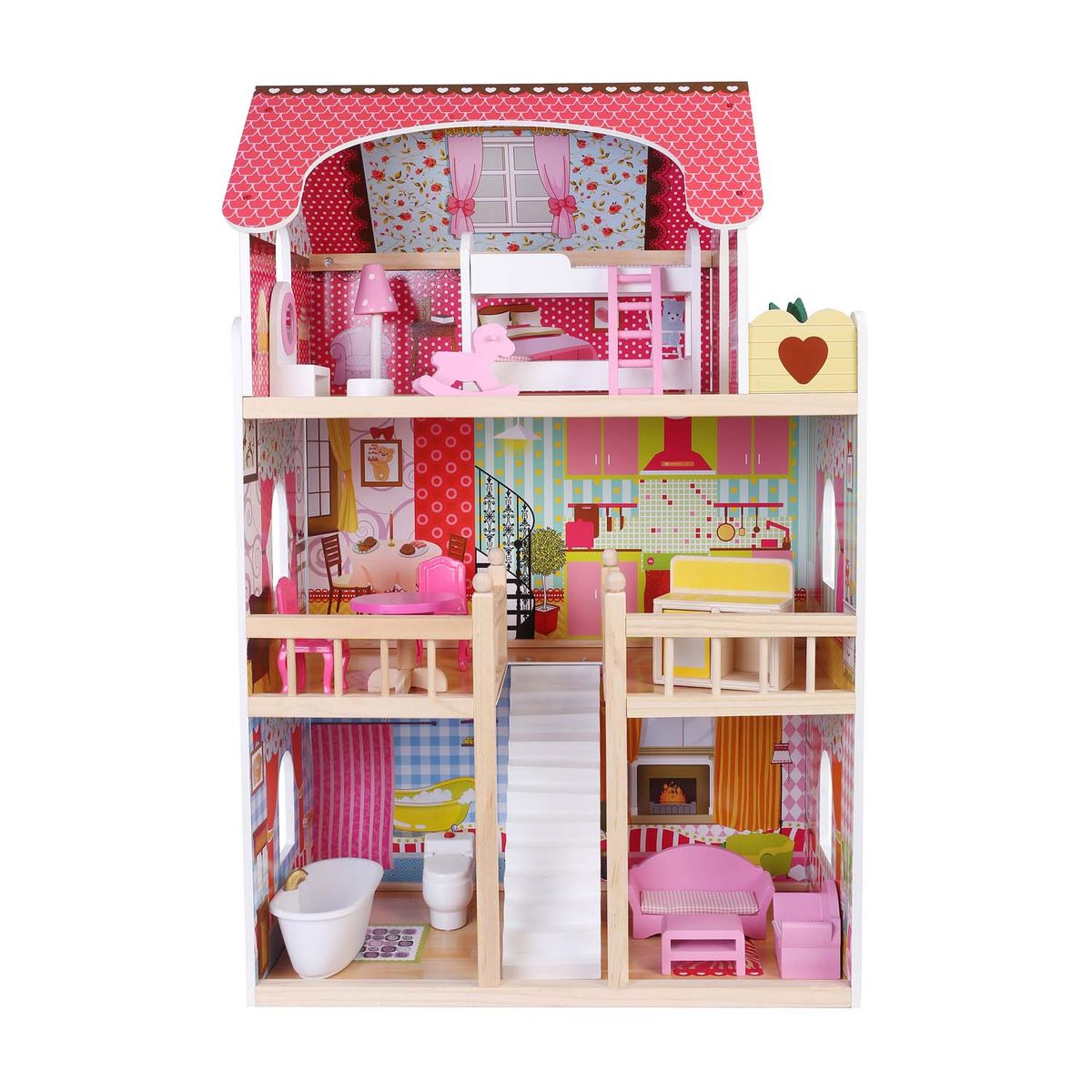 SCOOP - Juguete Casa Muñecas Madera Emily + Accesorios Scoop