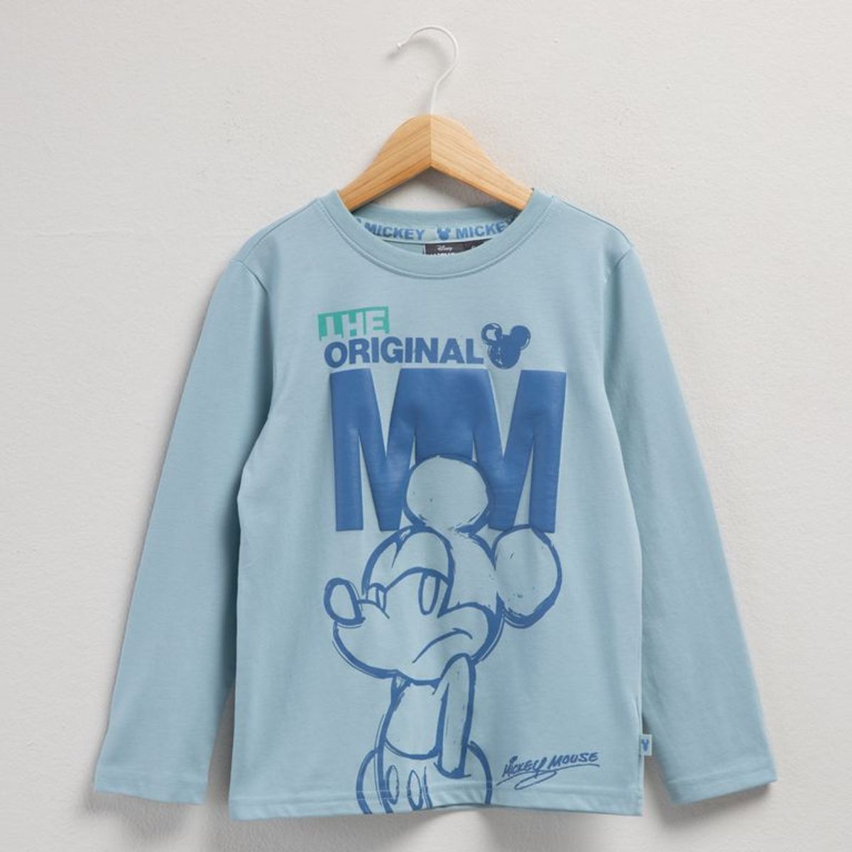 DISNEY - Polera Niño Manga Larga Algodón Mickey Mouse