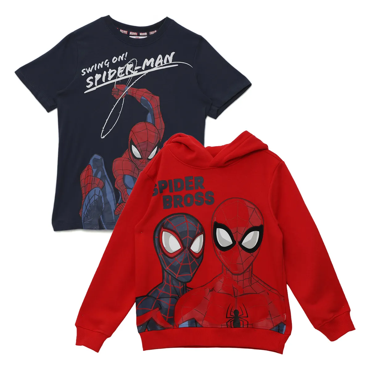 SPIDERMAN - Polerón + Polo Niño Algodón Spider-Man