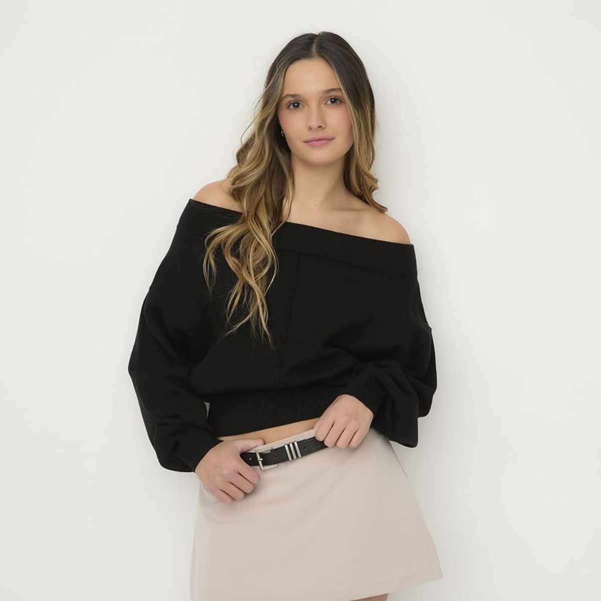 SYBILLA - Chompa Off Shoulder Mujer Sybilla
