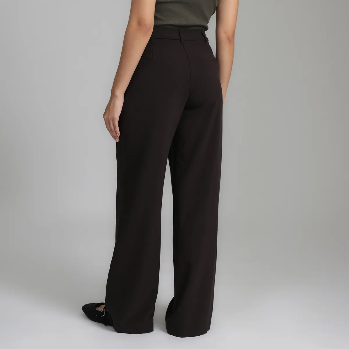 SYBILLA - Pantalón Straight Tiro Alto Mujer Sybilla