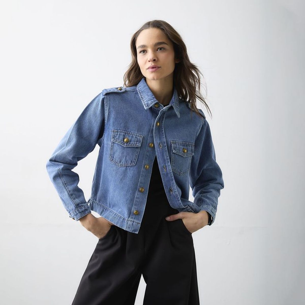 BASEMENT - Casaca Denim Mujer Basement