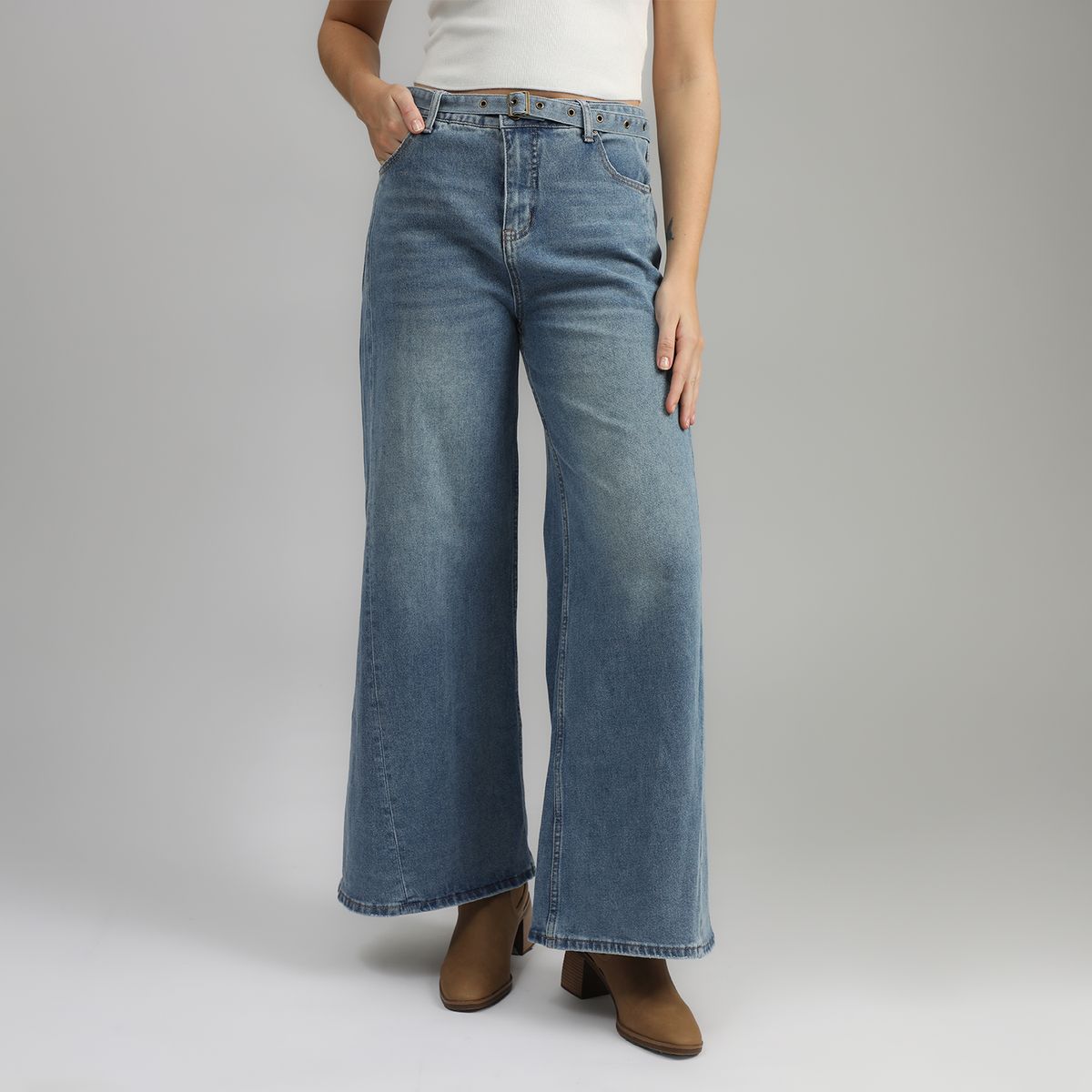 BASEMENT - Jean Wide Leg Mujer Basement