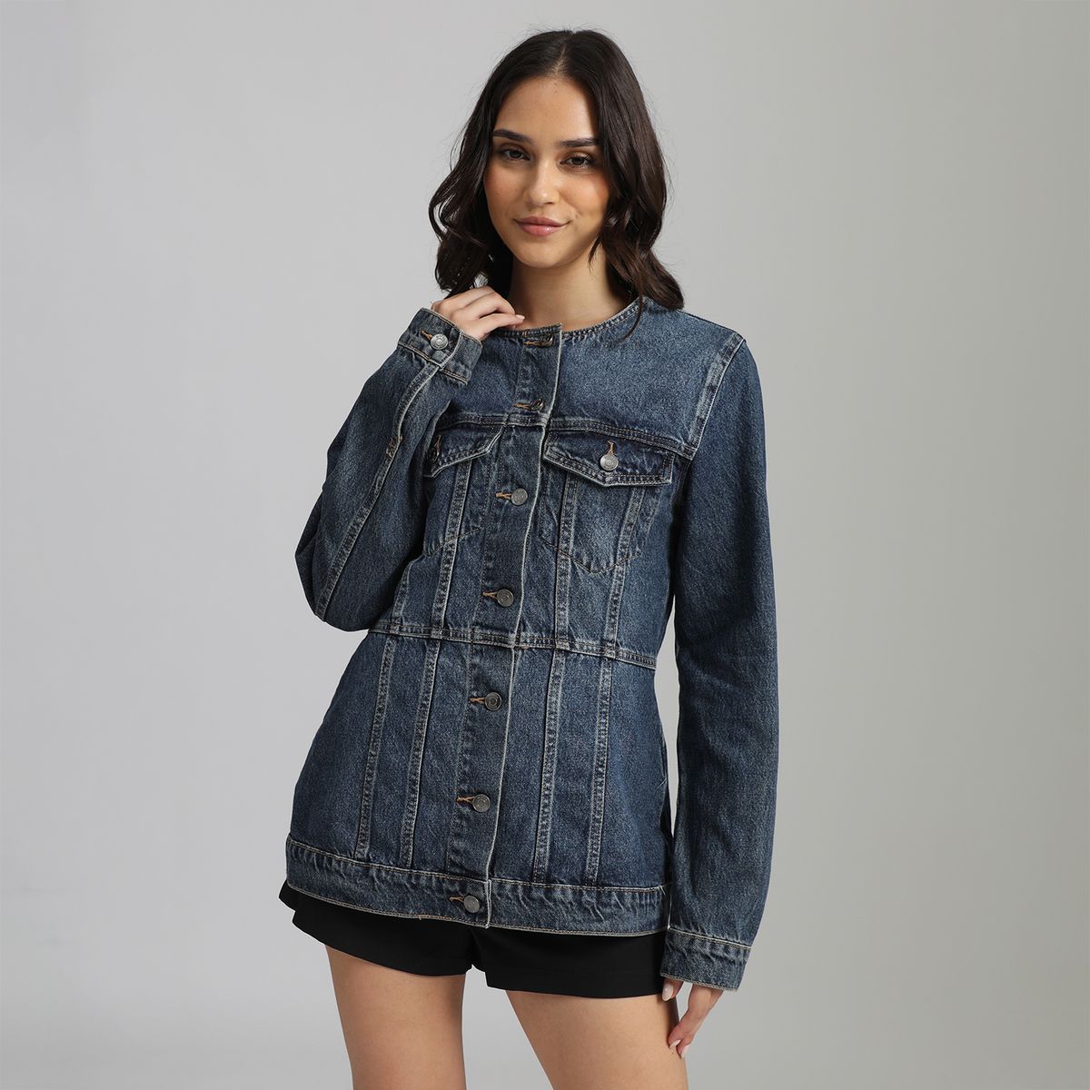 SYBILLA - Casaca Denim Mujer Sybilla