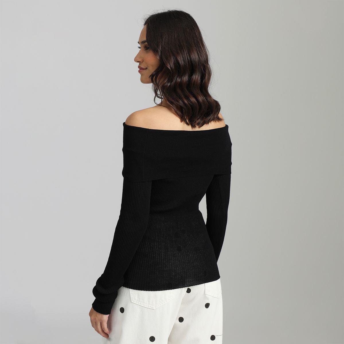 SYBILLA - Chompa Off Shoulder Mujer Sybilla