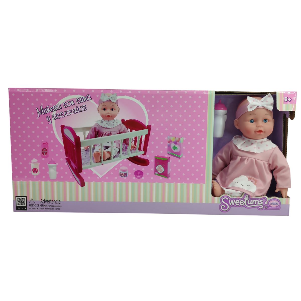 UNEEDA - Set Muñeca Con Cuna Uneeda